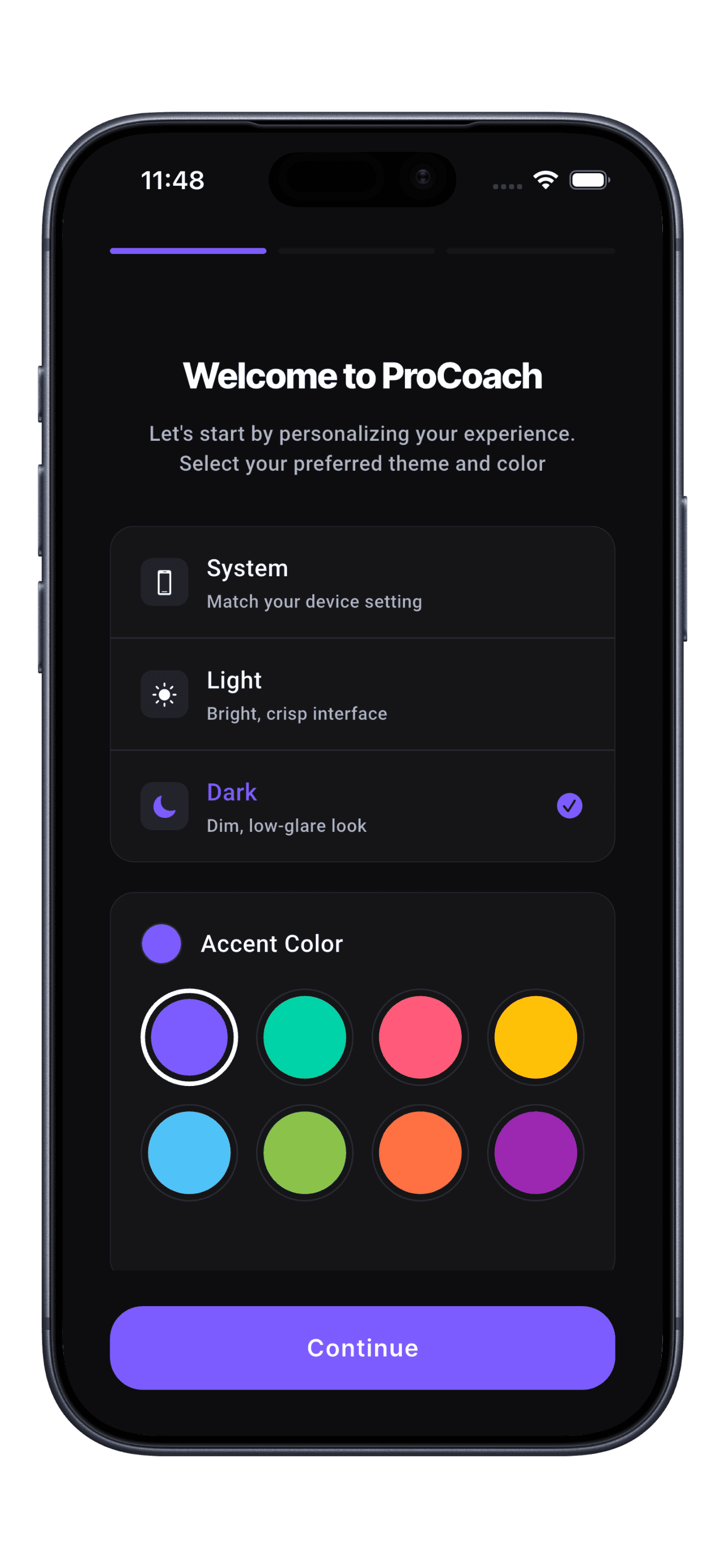 Customize Your Brand - Light or dark mode with custom accent colors. Make the app yours